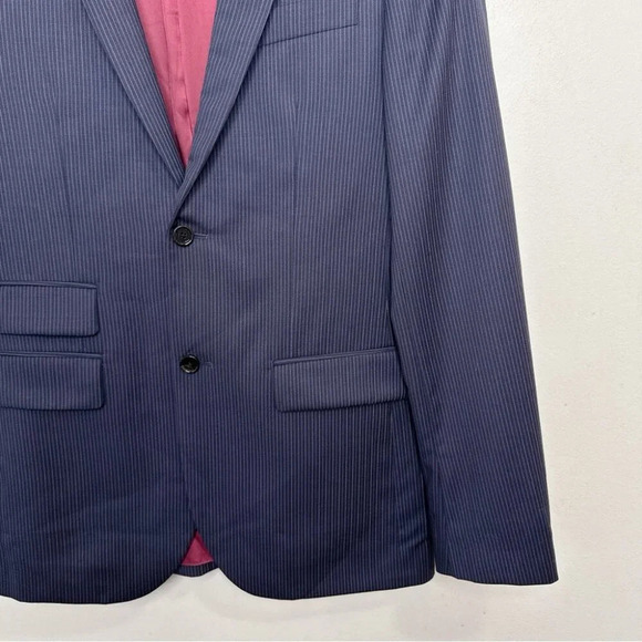 Indochino  Mens 42R Custom Pin Stripe Sport Coat Blazer Wool - Picture 5 of 15